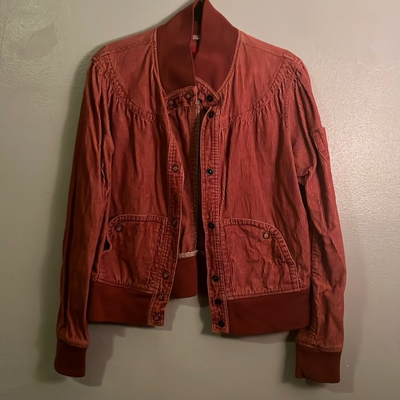 Mossimo snap button orange corduroy military style women’s jacket size xxl. - Picture 1 of 1